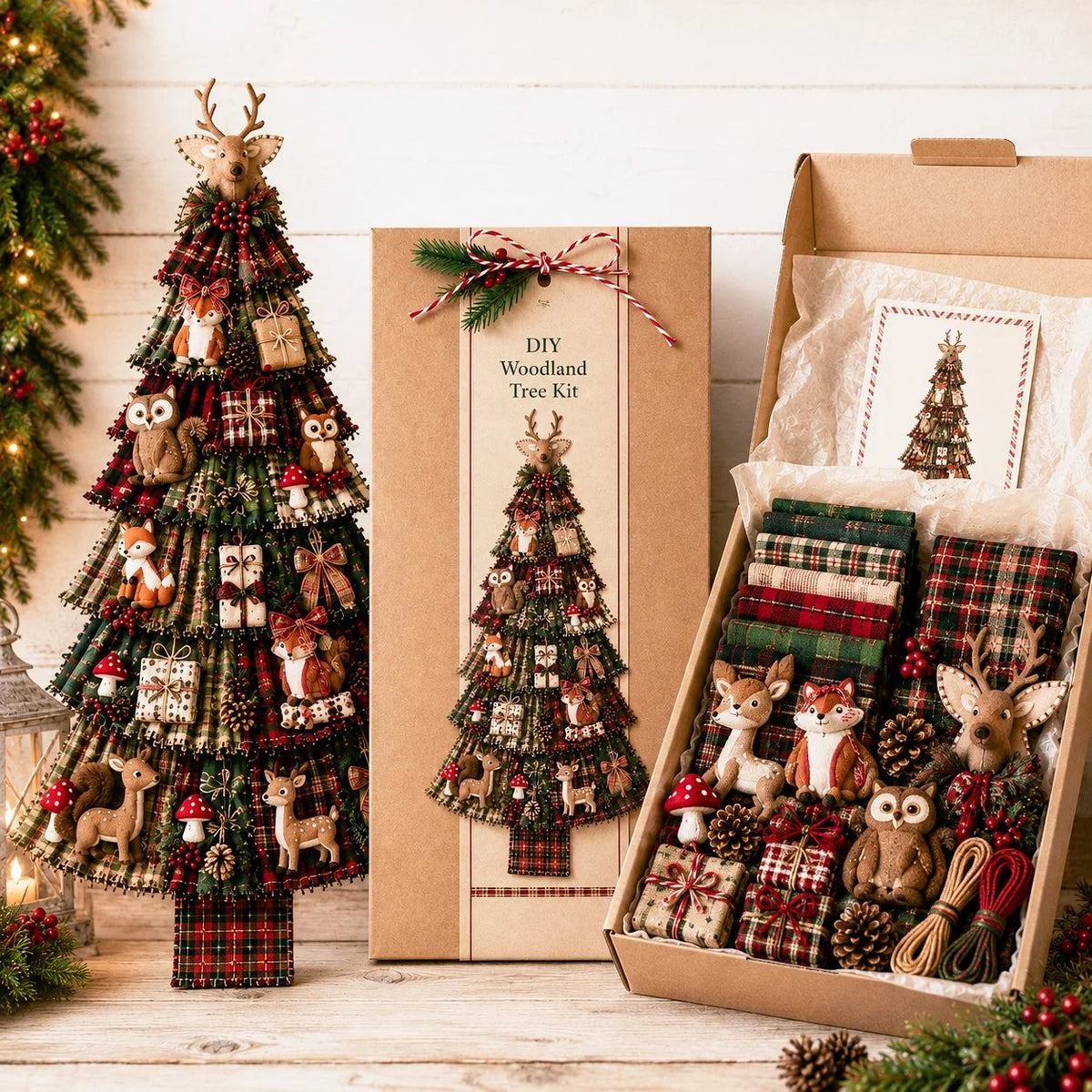 🎄Beginner-Friendly DIY Oversized Patchwork Christmas Tree Door Hanging Kit | Complete Kit with All Tools & Step-by-Step Guide Included 💕