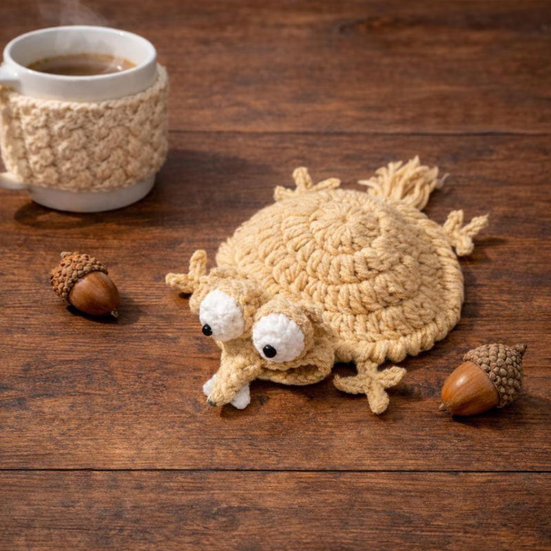 🧶Adorable Animal Knitted Coaster