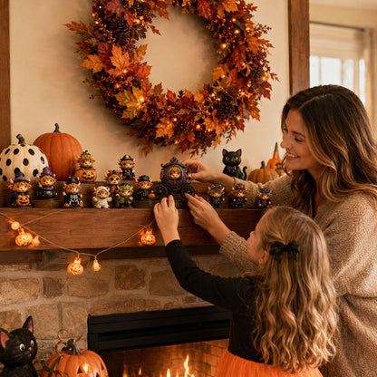 🐮🎃3D Highland Cow Halloween Countdown Calendar – 24-Day Surprise Box with Collectible Mini Figures