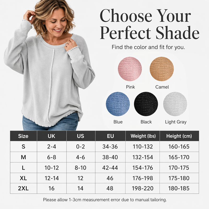 📢📢40% OFF !! ⏰Women’s Casual Round Neck & Long Sleeve Top