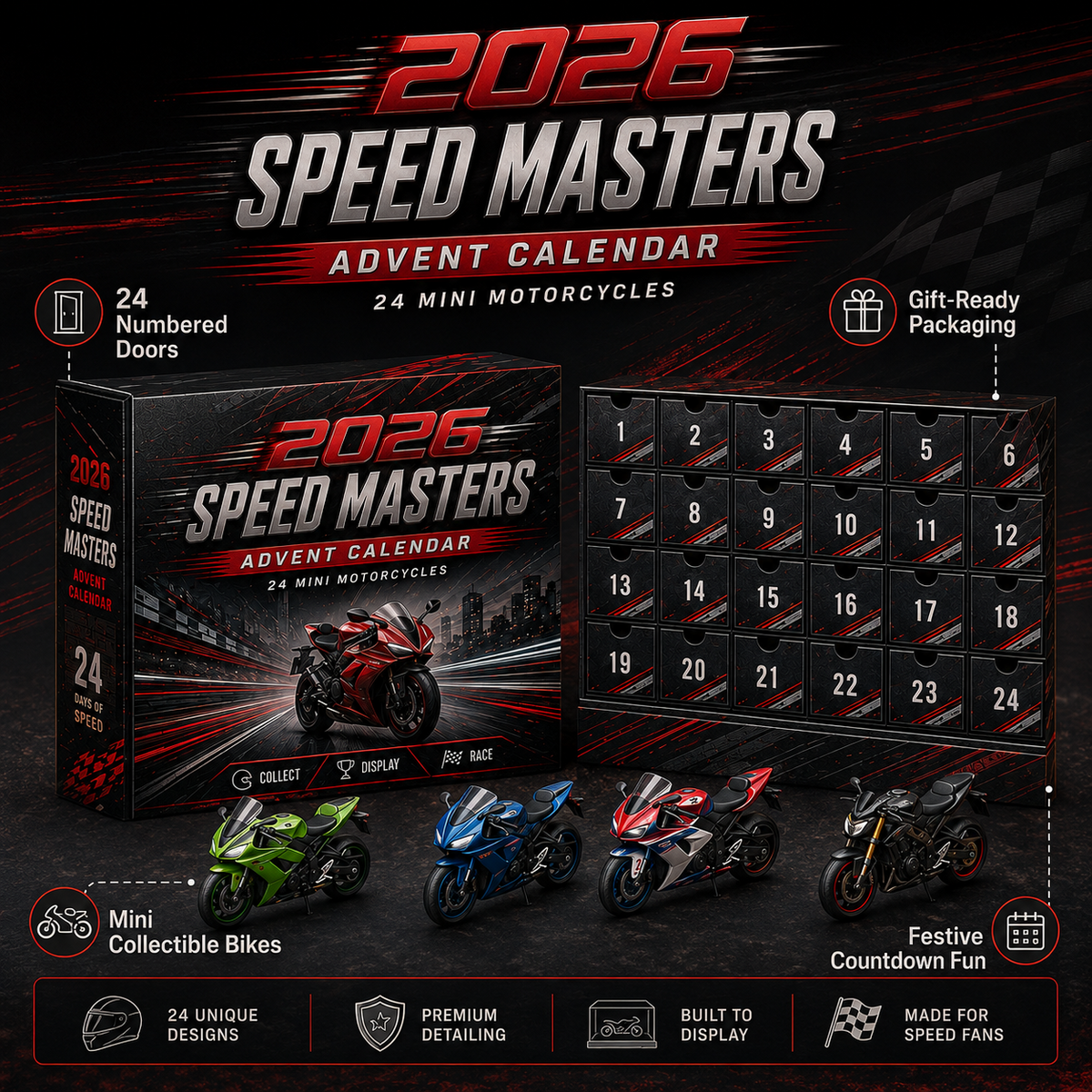 🏍️🎄2026 Speed Masters Motorcycle Advent Calendar