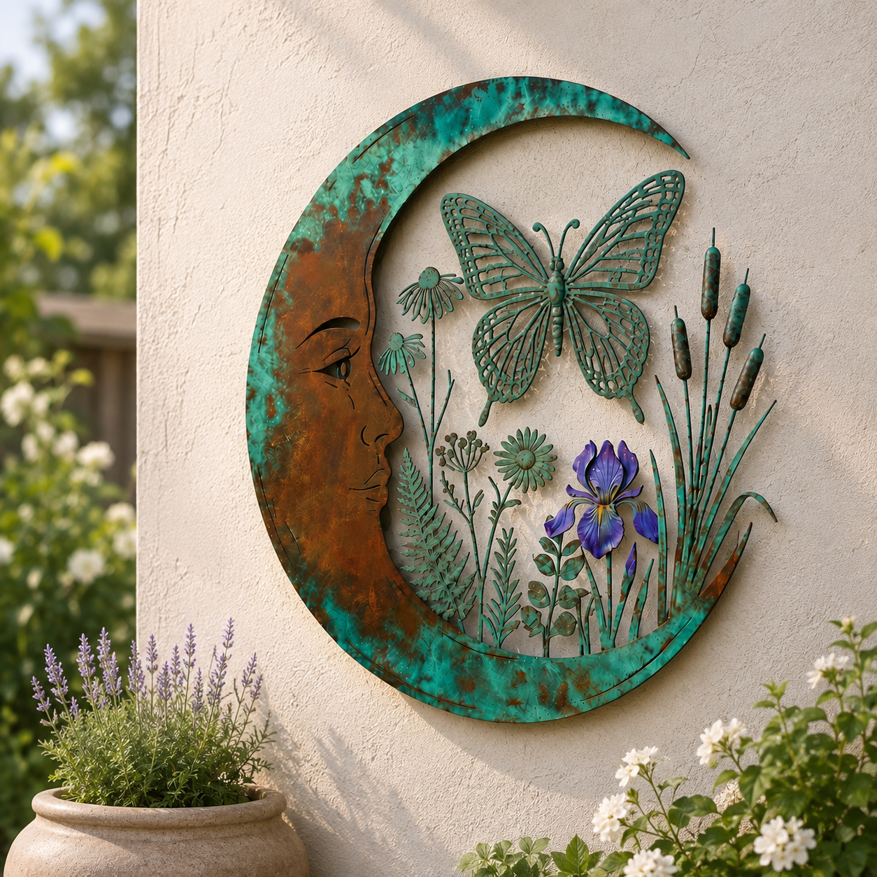 Moon Virgin Mary Garden Wall Decor