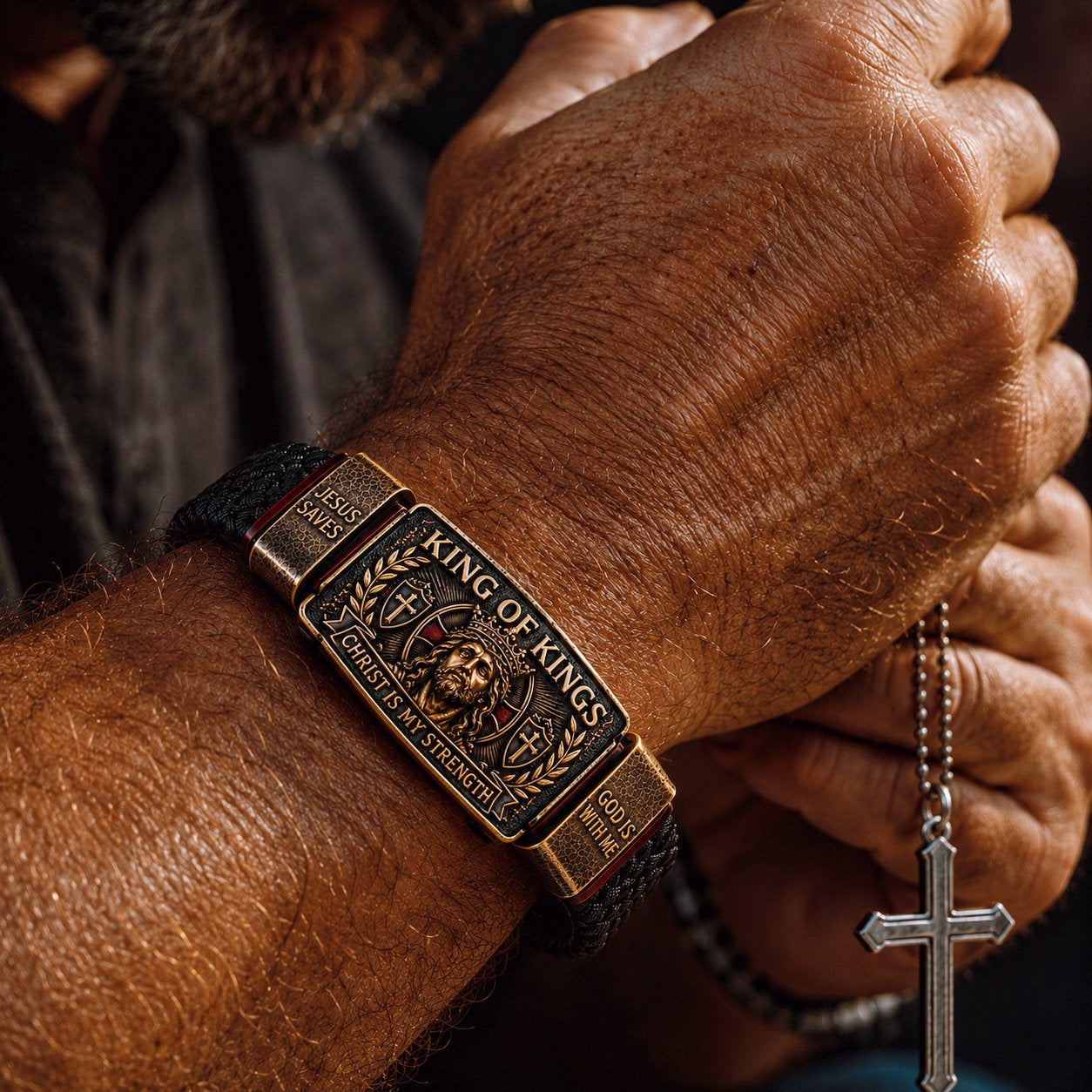 ✝️ The Ultimate Father's Day Tribute: King of Kings Faith Bracelet — Wear Your Belief with Pride (49% OFF Today🔥)