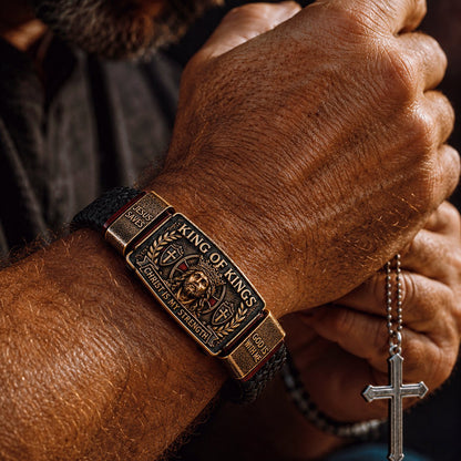 ✝️ The Ultimate Father's Day Tribute: King of Kings Faith Bracelet — Wear Your Belief with Pride (49% OFF Today🔥)