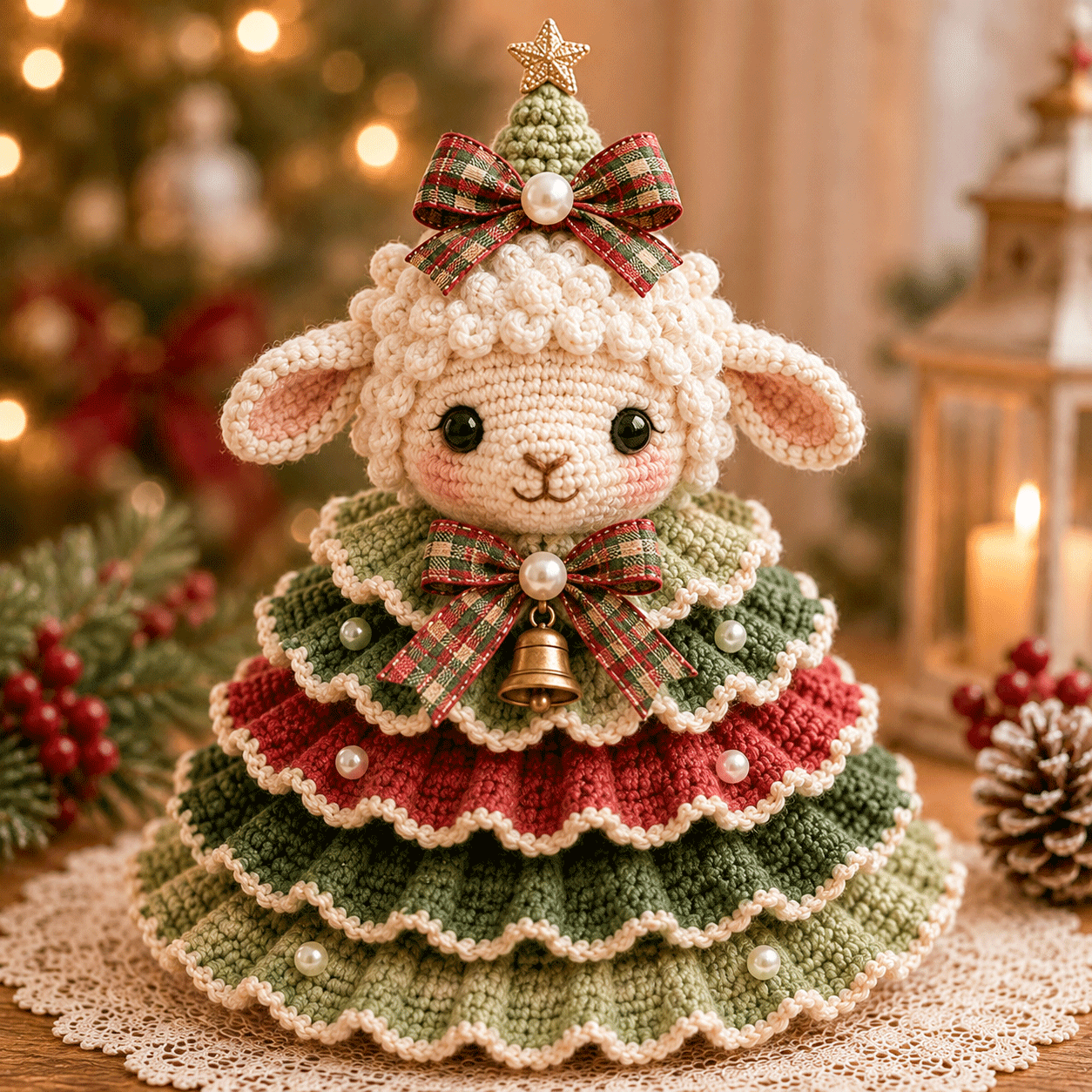 🔥Last Day 49% OFF - 🎄Crochet Animal Christmas Tree DIY Kit