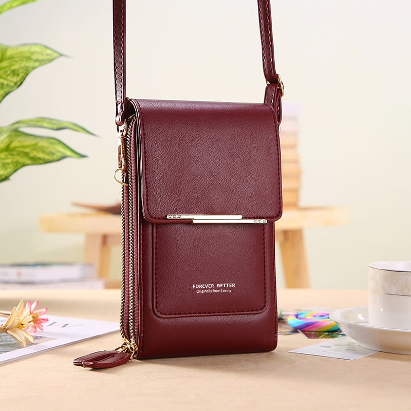 🏆Last Day Promotion：ONLY ￡8.99‼️👜📱 Simple and elegant women's touchscreen crossbody phone wallet