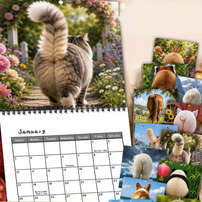 🍑🐾 BUTT Seriously… 2027 Funny Animal Wall Calendar