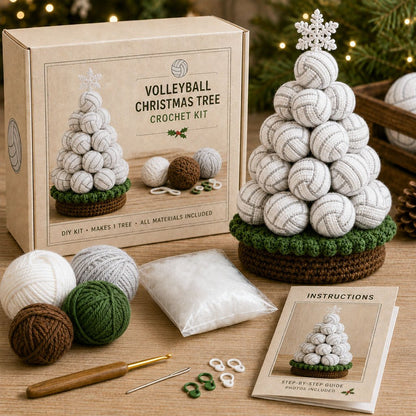 Sports Ball Christmas Tree Crochet Kit