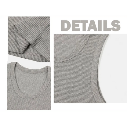 🔥Men's  Wide Strap Ribbed Tank Top