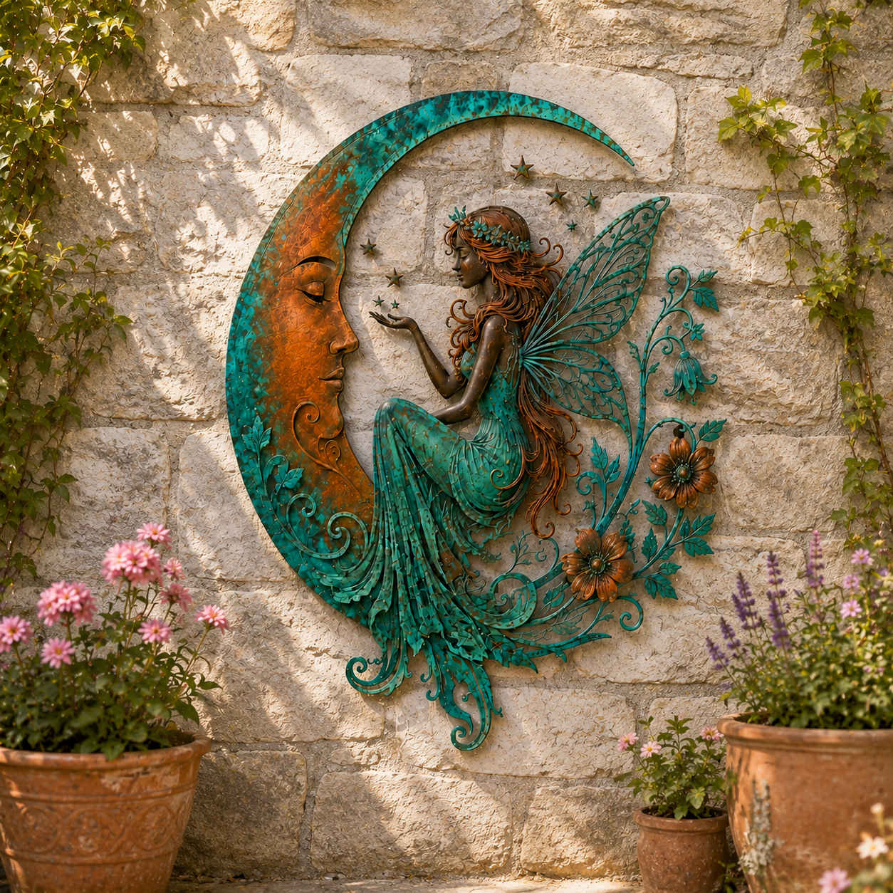 Moon Virgin Mary Garden Wall Decor