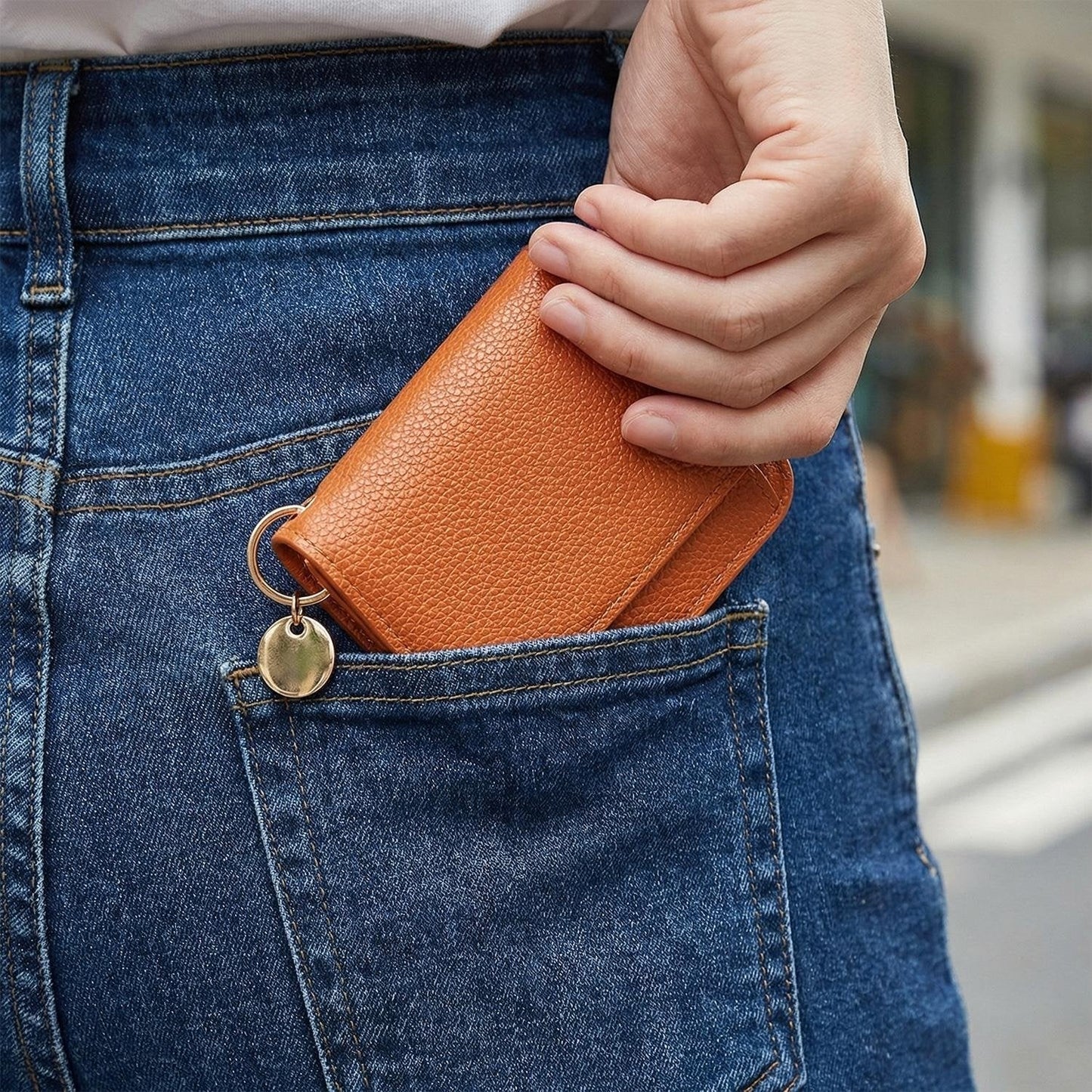 🌹RFID Short Wallets for Women – Fashionable Card Holder with Key Ring & Coin Purse