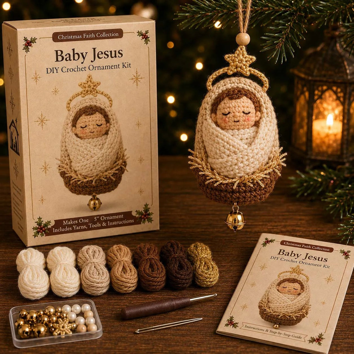 🎄Beginner-Friendly Christmas Character DIY Ornament Kit | Complete Craft Set with Soft Materials, Decorative Details & Step-by-Step Instructions Included ✨