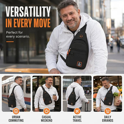 Waterproof Multi-pocket Crossbody Sling Bag