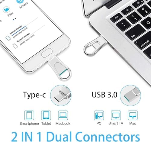 2-in-1 USB-C & USB-A Flash Drive – 64GB USB 3.0 Portable Storage
