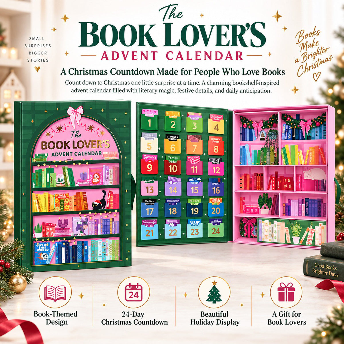 📚 🎄 The Book Lover's Advent Calendar - 🎁 A Christmas Countdown Made for People Who Love Books ❤️(📦Buy 2 Free Shipping)