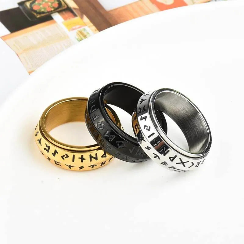 ⚔️Viking Rune Rotating Ring💍