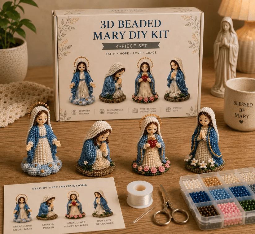 🔥 DIY Christian 3D Beaded Figurines Kit | Handmade Faith Craft for Prayer & Decoration