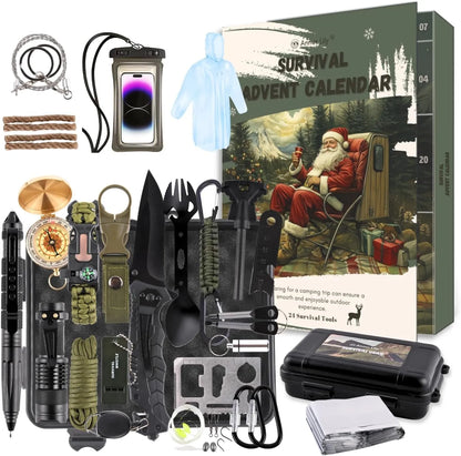 ⏰Limited time free shipping!🔥 2026 Men's Survival Advent Calendar | 24-Day Countdown
