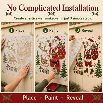 🔥Last Day — 49% OFF! 🎅Christmas Santa Claus Wall Stencil✨