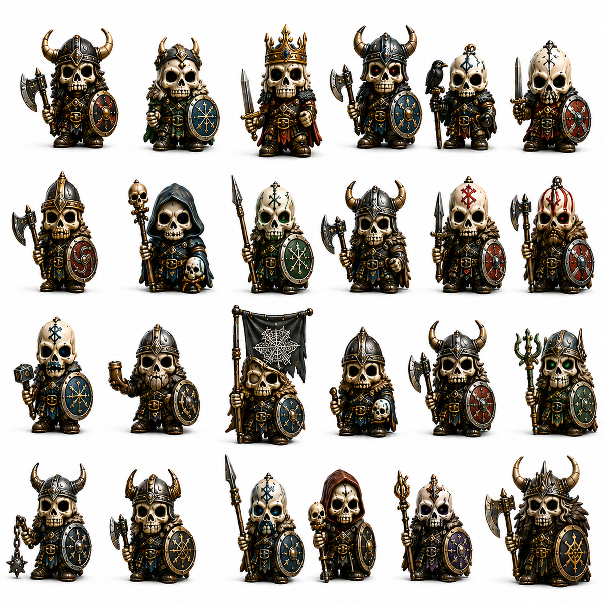 ⚔️Undead Vikings Advent Calendar 2026 – 24-Day Countdown with Collectible 3D Undead Warrior Miniatures, Acrylic Charms Blind Box