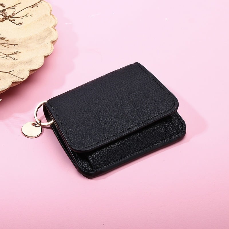 🌹RFID Short Wallets for Women – Fashionable Card Holder with Key Ring & Coin Purse