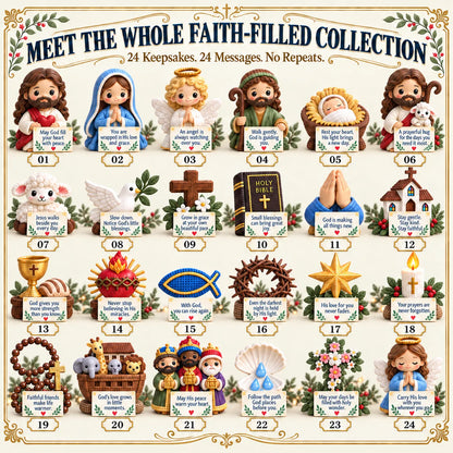 ⏳ Last Day 49% OFF – ✝️ 24 Days of Faith-Filled Pocket Hugs™ Advent Calendar | 24 Unique Hand-Painted Christian Keepsakes with Matching Encouragement Cards & No Repeated Designs 🎁