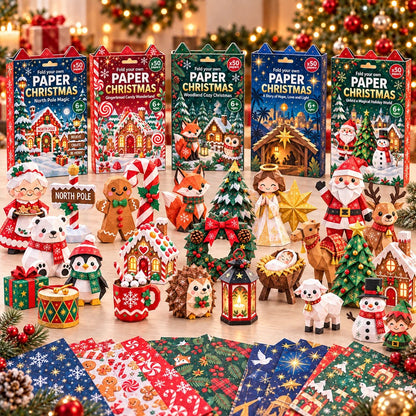 🔥🧘Relaxing & Beginner-Friendly- 3D DIY Paper Christmas(💕Step-by-Step Guide Included)