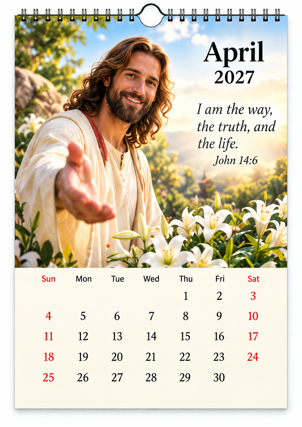 ✝️2027 Seasons of Faith Wall Calendar