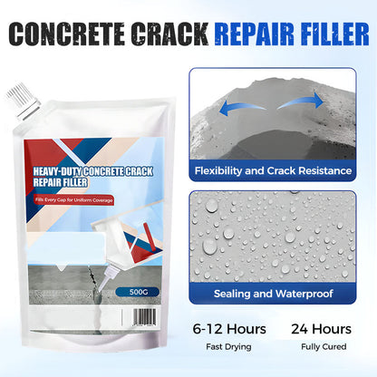 📢📢49% OFF !! ⏰Extra-Strength New Formula Concrete Crack Repair Filler, Waterproof Heavy-Duty Crack Adhesive for Driveway, Patio & Wall Cracks