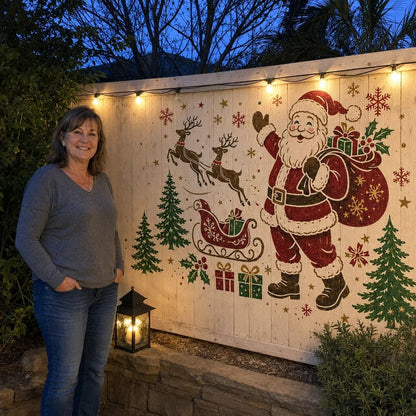 🔥Last Day — 49% OFF! 🎅Christmas Santa Claus Wall Stencil✨
