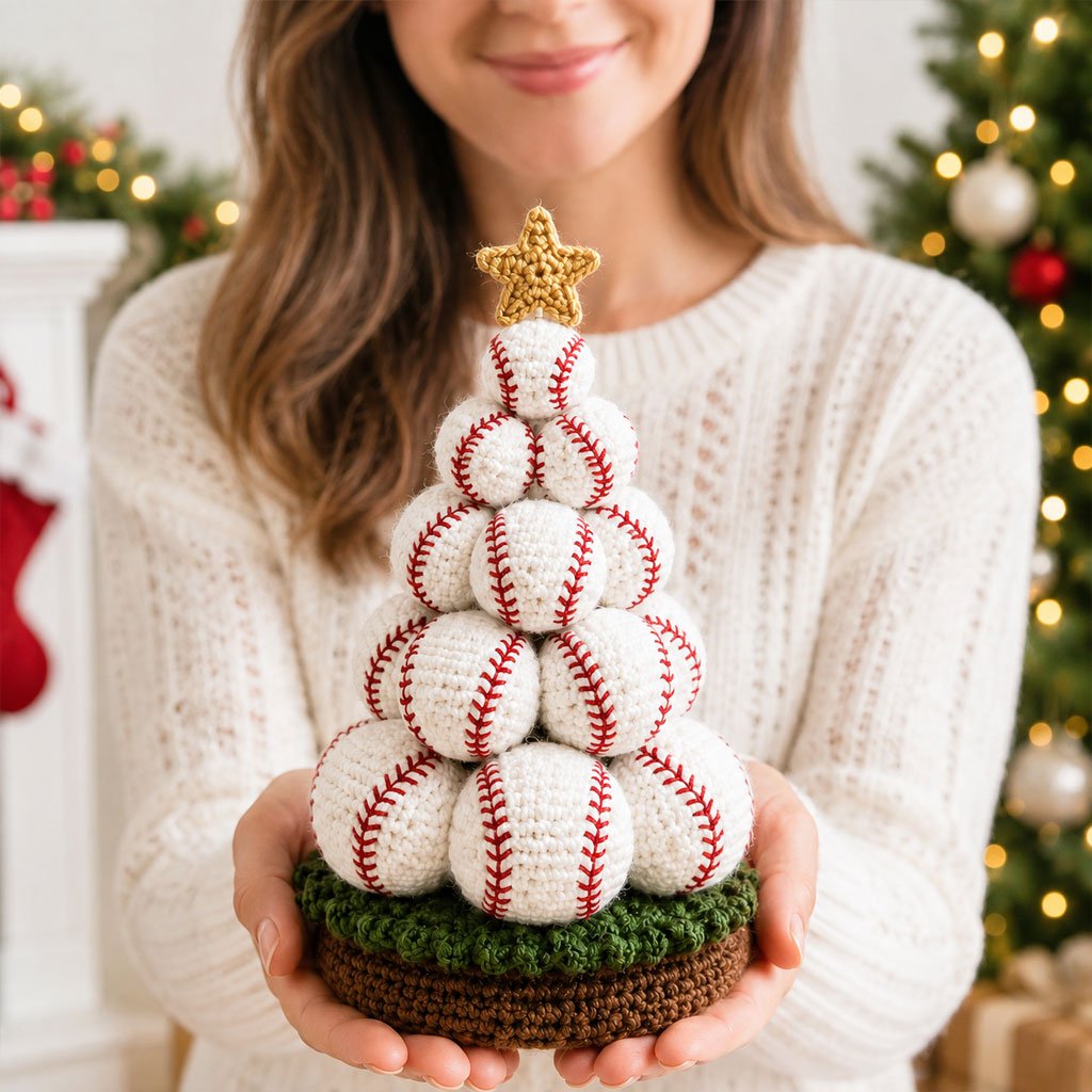 Sports Ball Christmas Tree Crochet Kit