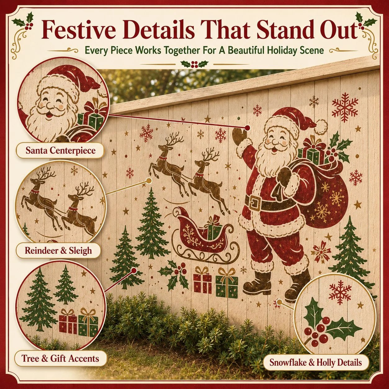 🔥Last Day — 49% OFF! 🎅Christmas Santa Claus Wall Stencil✨