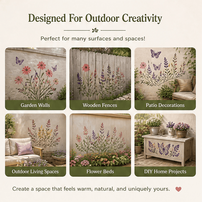 🔥LAST DAY 50% OFF - 🌿 Garden Wall Stencil™ – Reusable DIY Kit for Walls, Fences & Patios