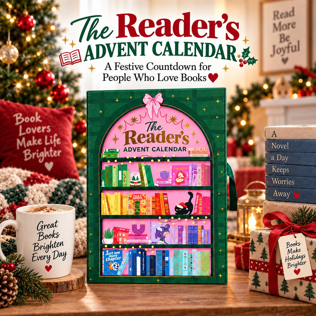 📚 🎄 The Book Lover's Advent Calendar - 🎁 A Christmas Countdown Made for People Who Love Books ❤️(📦Buy 2 Free Shipping)