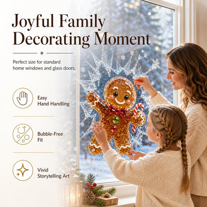 Christmas Window Decal Stickers - Reusable Festive Holiday Glass Decorations