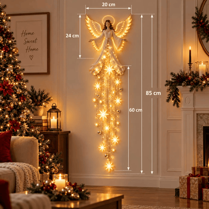 🕊️ Angel Blessing Starfall Wall Light  | Cascading Falling Star Lights, Meaningful Holiday Gift for Faith & Family Celebrations