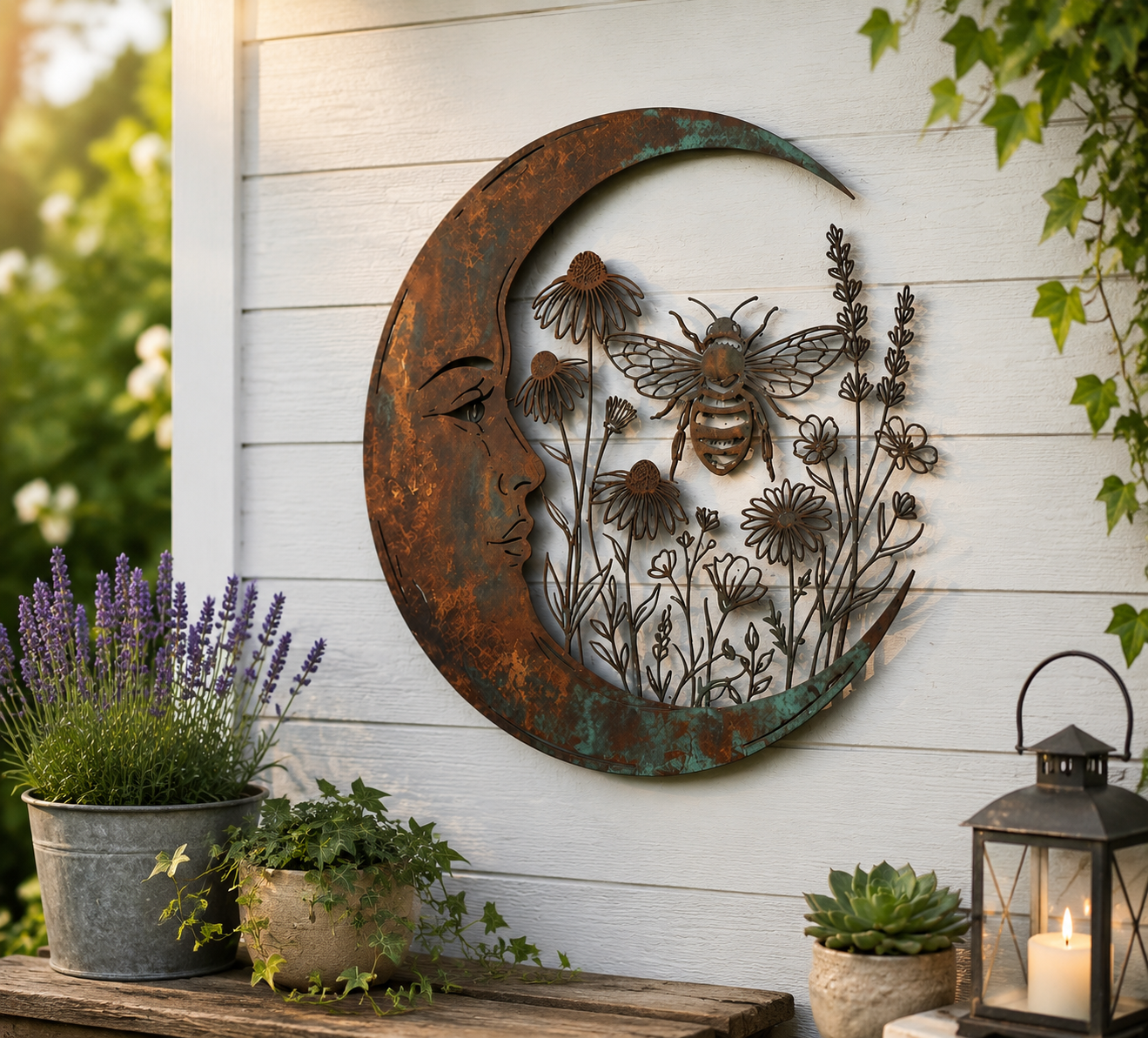 Moon Virgin Mary Garden Wall Decor