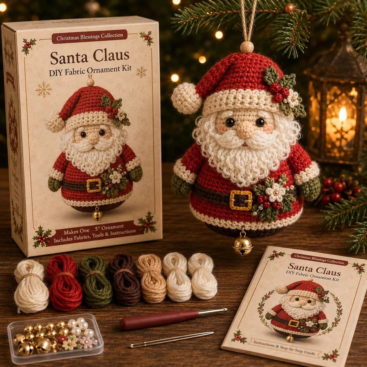 🎄Beginner-Friendly Christmas Character DIY Ornament Kit | Complete Craft Set with Soft Materials, Decorative Details & Step-by-Step Instructions Included ✨