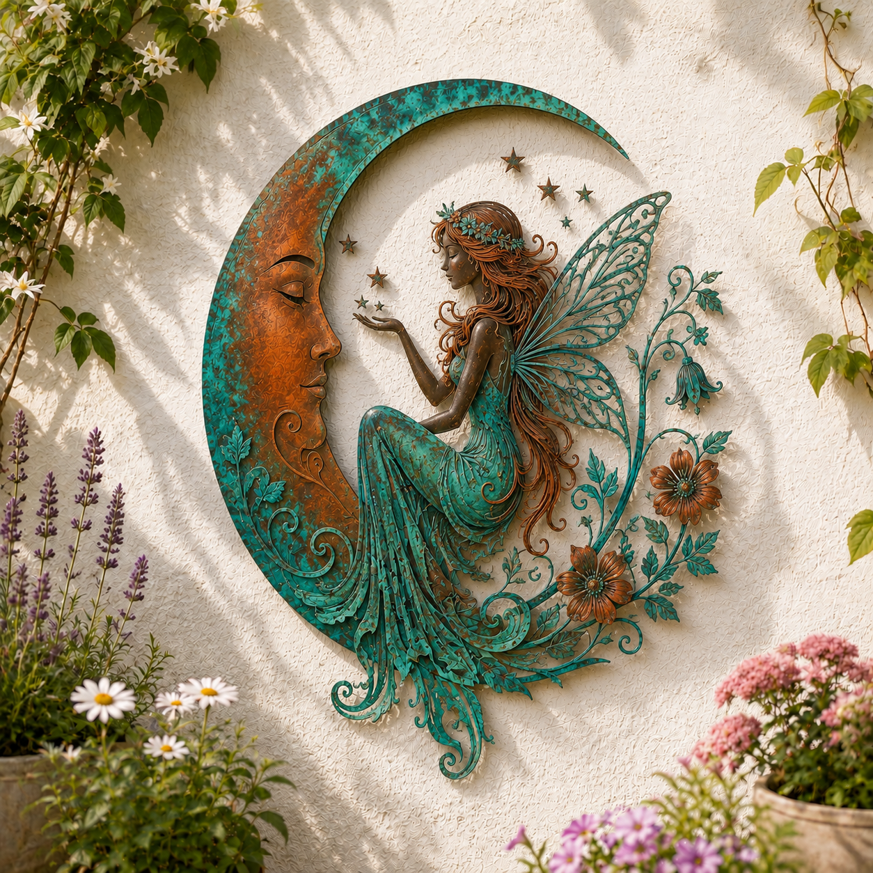 Moon Virgin Mary Garden Wall Decor