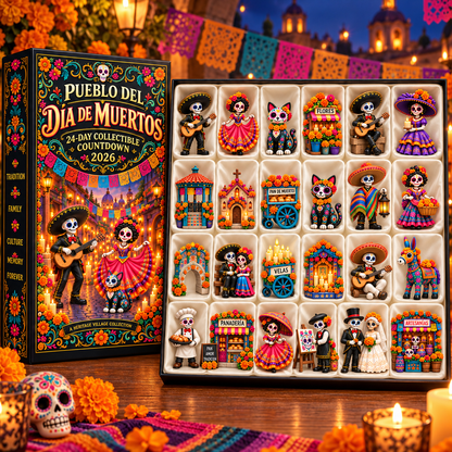 💀🌼 Pueblo del Día de Muertos 2026 – 24-Day Collectible Countdown Calendar 🎉