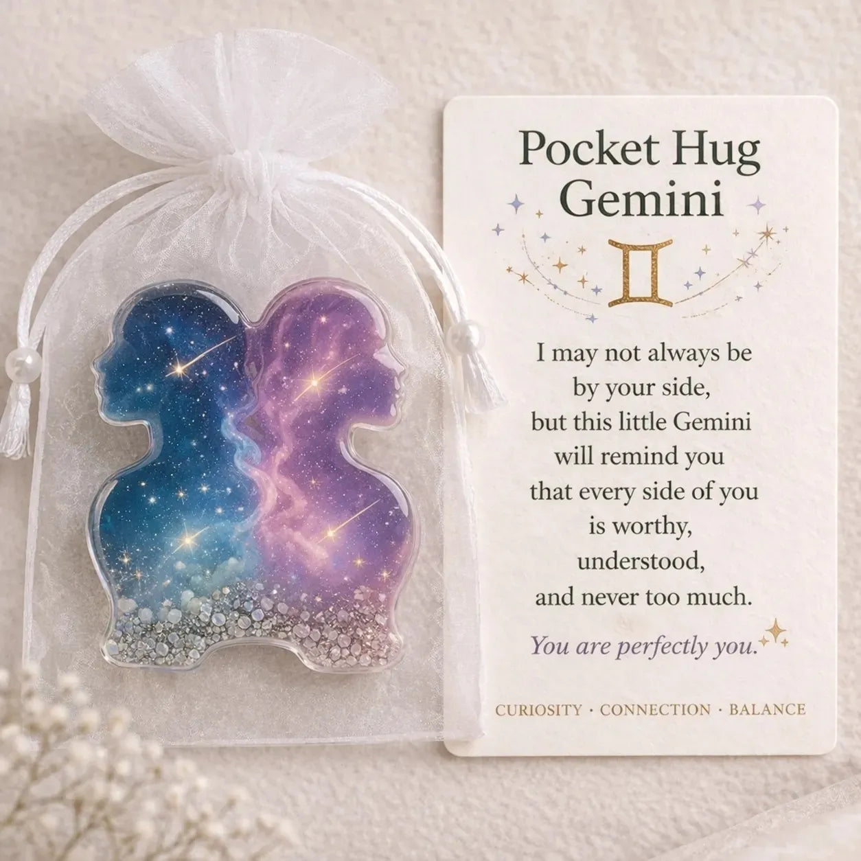 ⚡️🎁🔮Zodiac Glass Pocket Hug