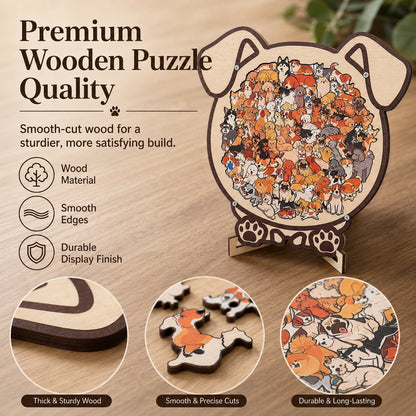 Wooden Dog Jigsaw Puzzle