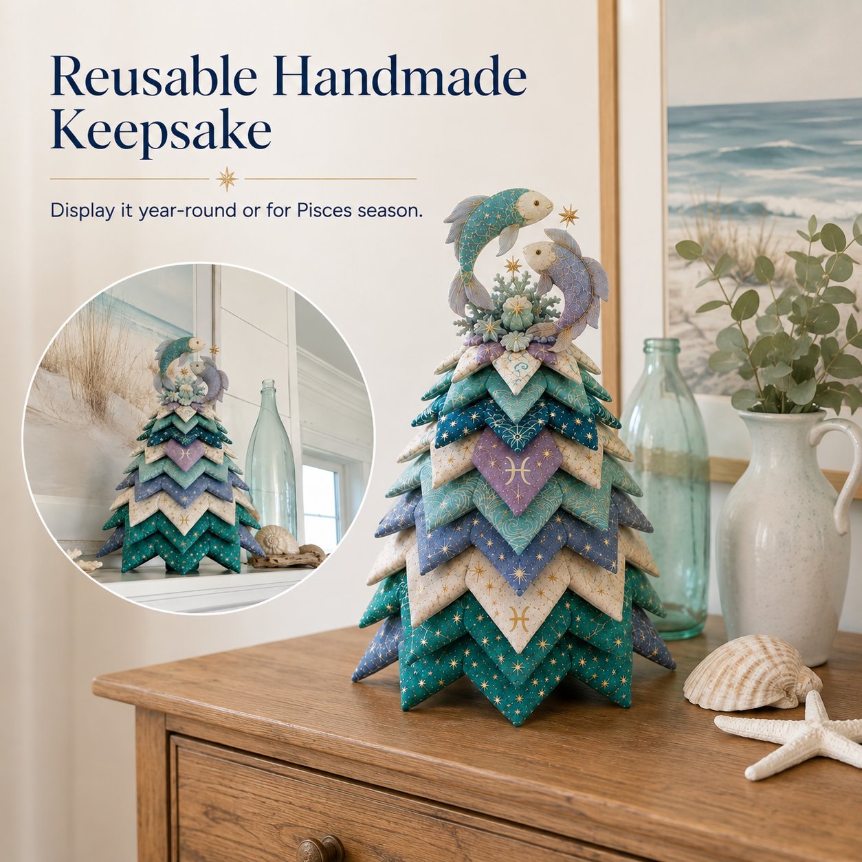 ⏳ Last Day 49% OFF – ♓ Beginner-Friendly DIY Layered Pisces Zodiac Quilted Tree Kit | Complete Kit with All Tools & Step-by-Step Guide Included 💕