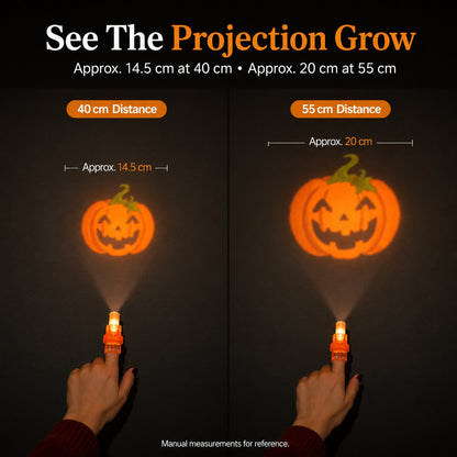 ⏰Limited Stock 49% OFF🎃Halloween Finger Projector Lights – Mini Pattern Projector