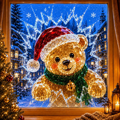 Christmas Window Decal Stickers - Reusable Festive Holiday Glass Decorations