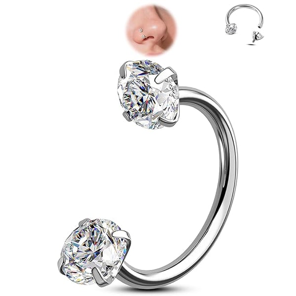 Buy 1 Get 1 Free⏰Horseshoe Gem Nose Ring – Internally Threaded & Comfortable