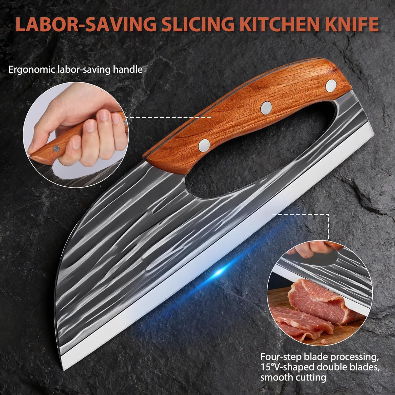 Hand-Forged Kitchen Knife Set