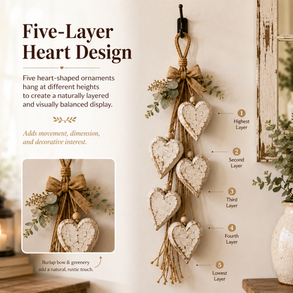 🤎 Hanging Heart Wall Decor - A Heartwarming Gift for Every Home
