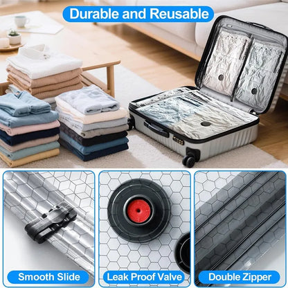 Cordless Travel Vacuum Storage Compression Bag Set