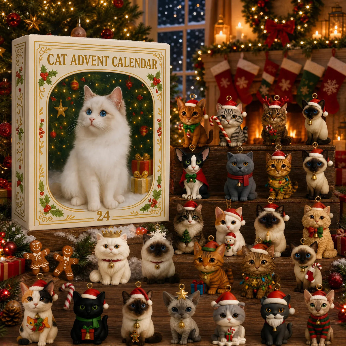 🐈Cat Advent Calendar 2026 – 24 Cat Pendants